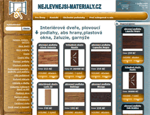 Tablet Screenshot of nejlevnejsi-materialy.cz